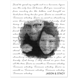 Lyrics -- Jason & Stacy -- Black framed 6x8 -- Gelato