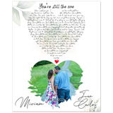 Music Lyrics Song -- Unframed 8''x 10'' -- Juan Carlos & Miriam