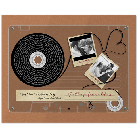 Cassette -- Mathew and Taylor 12.13.2020 -- 8x10 -- Gelato