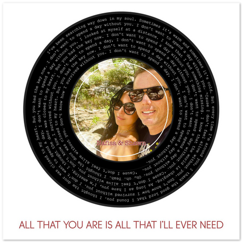 Song Record -- poster 20''x 20'' -- Nafisa & Shawn