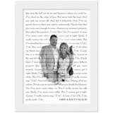 Lyrics -- Greg & Kacy 04.22.20 -- White framed 6x8 -- Gelato