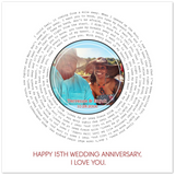 Music Song Record -- Unframed 20''x 20'' -- Terrence & Enjuli