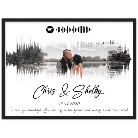 Soundwave -- Chris & Shelby 07.04.2020 -- Black framed 18x24 -- Gelato