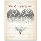 Music Lyrics Song  -- Poster/ 8''x10'' -- Those Good Old Dreams (The Carpenters)