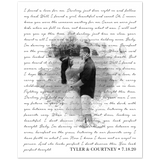 Lyrics Song -- Poster/ 8''x10'' --  Tyler & Courtney 7.18.20