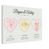 Map poster -- Bryan & Ashley -- Canvas 28x40 -- gelato