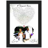 Lyrics -- Larissa and Chris -- Black frame 6x8 -- Gelato