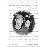 Lyrics -- Scott and Becka -- 5x7 -- gelato