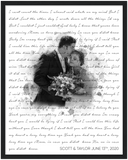 Music Lyrics Song -- Black framed 16"x20" -- Scott & Taylor