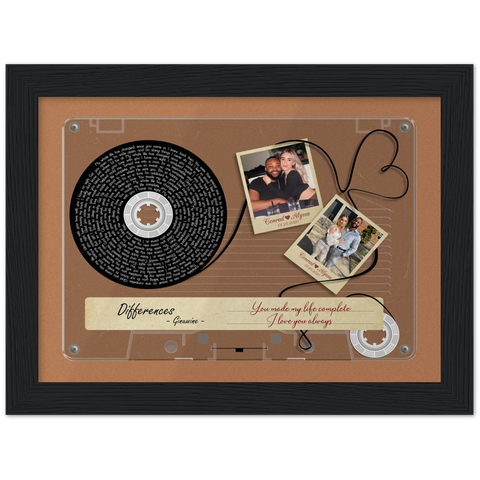 Cassette -- Conrad & Alyssa 01.25.2020 -- Black framed 6x8 -- Gelato