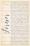 Music Lyrics Song -- Unframed 12''x18'' -- Forever