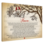Music Song Lyrics -- Canvas 28"x40" -- Heaven -- gelato