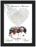 Music Lyrics Song -- Black Framed 6”x8” -- Bob & Angela