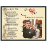 Music Lyrics Song -- Black Framed 18”x24” --  Jennifer & Phil