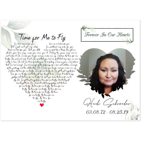 Gelato Matte 7x5 Poster - Time For Me To Fly Heidi Schroeder - Forever In Our Hearts