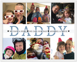 Daddy Family Prints -- White framed 16"x20" -- Annabel & Sadie