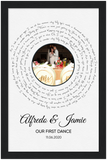 Music Song Lyrics -- Black framed poster / 8"x12" -- Alfredo & Jamie -- gelato
