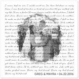 Lyrics Song -- poster  20''x 20'' -- Greg & Mayra
