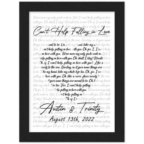 Gelato Frame 6x8 - Austin & Trinity - Falling in Love