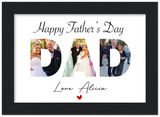 Dad poster --  Love alicia  -- Black frame 7x5 -- gelato