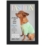 Dog poster -- Mason Oliver (2) (style 5) -- Black framed 5x7 -- Gelato