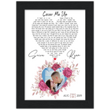 Lyrics -- Ryan & Seira Aug 1st, 2019 -- Black framed 5x7 -- Gelato