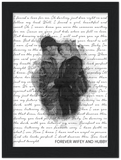Lyrics -- Forever Wifey and Hubby -- Black Framed 6”x8” -- gelato