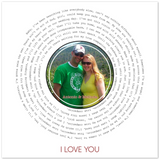 Vinyl -- Antonio & Melinda I love you -- 12x12 -- Gelato