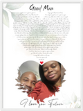 Music Song Lyrics -- I love you Future -- White frame 24"x 32" -- gelato