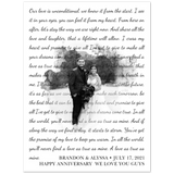 Lyrics Song -- poster/ 6''x 8'' -- Brandon & ALyssa