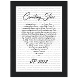 Lyrics Song -- Black Framed poster / 6”x8” -- JP 2022