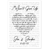 Lyrics -- Joe & Jordan 5-02-15 -- 28x40 -- Gelato