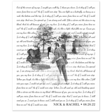 Lyrics Song -- Poster/ 8''x10'' -- Nick & Rachel 08.20.22