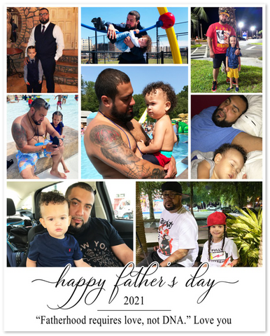 Dad Family Love -- Unframed 16''x20'' -- not dna
