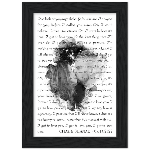 Gelato Framed 5x7 1.3 - I Get To Love You - Chaz & ShaNae