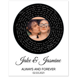 Music Lyrics Song -- Poster/ 8''x10'' -- Jake and Jasmine