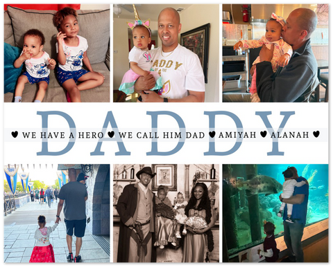 Daddy Family Prints -- Unframed  8''x10'' -- Amiyah…Alanah