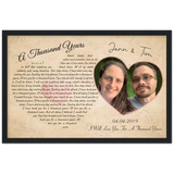 Lyrics -- Tim & Jenn 04/04/2019 -- Black framed 12x18 -- Gelato