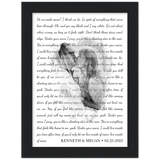 Lyrics Song -- Black Framed poster / 6”x8” -- Kenneth & Megan 02/25/2022