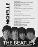 Music Lyrics Song -- Unframed 8''x 10'' -- Michele & Bill