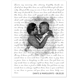 Music Lyrics Song -- Poster/ 5''x 7'' --  Dante & Marguerite
