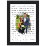 Lyrics -- Neal & Katie 8.3.2020 -- Black framed 5x7 -- Gelato