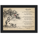 Lyrics -- My Girl (The Temptations) -- Black framed 6x8 -- Gelato