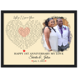 Lyrics Song -- Black Framed poster/ 12”x16” -- Sherita & Jalisa
