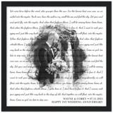 Lyrics Song -- Black Framed Square/ 12''x12'' -- Wayne & Corey 07.31.2021