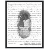 Music Lyrics Song -- Black framed 16"x20" -- Christmas & Brian