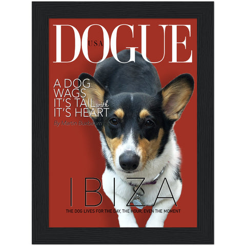 Gelato Black Matte Framed Poster 6x8 - Style 3 - Dog Magazines - Ibiza