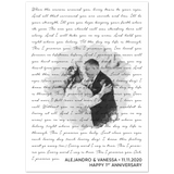 Lyrics -- Alejandro & Vanessa 11/11/2020 -- 5x7 -- Gelato