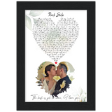 Lyrics -- The best is yet to come. I love you! -- Black framed 5x7 -- Gelato