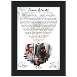 Music Lyrics Song --  Black Framed 5”x7” -- Jesse & Hope